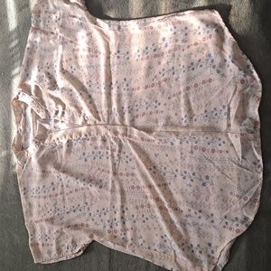 Shear polyester floral top. Size Large